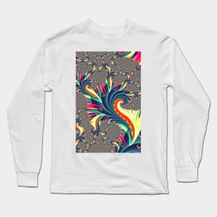 Colourful Fractal Spirals Long Sleeve T-Shirt